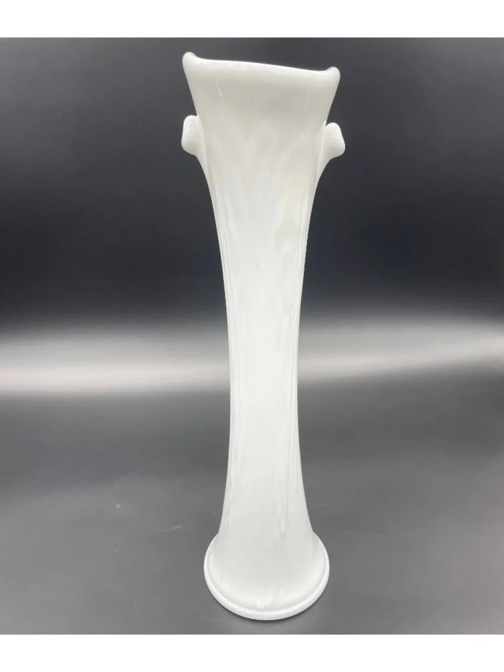 Vintage Swung Vase Tree Branch Milk Glass Stretch Imperial USA Mid Century Retro